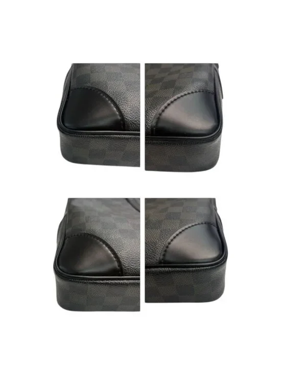 Louis Vuitton Damier Porte Documan Voyage Black Silver Leather Business Bag - Picture 7 of 9